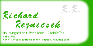 richard reznicsek business card